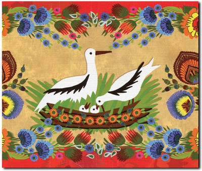 63% OFF on Stybuzz Bird Nest Painting Frameless Canvas Art