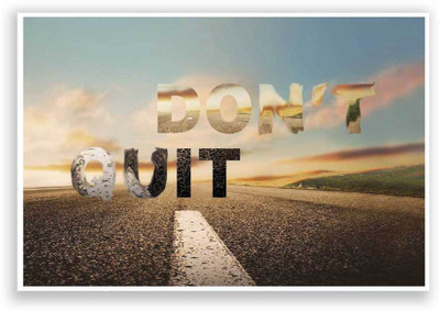 42% OFF on Don't Quit Motivational Quote Poster Paper Print