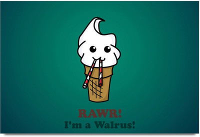 34% OFF on Rawr I'M A Walrus Paper Print