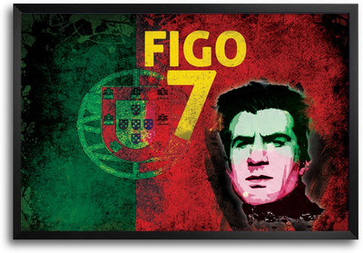 46% OFF on Shopmantra LuíS Figo Portugal Football Laminated Frame Poster Paper Print