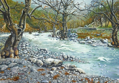 20% OFF on Blue Stream Canvas Art