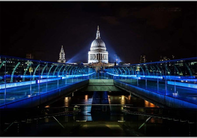 75% OFF on Night In LondonPoster (18 x 12 Inches) by Shopkeeda Paper Print