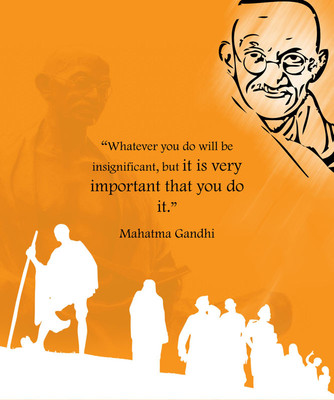 6% OFF on Gandhi - Quote Paper Print