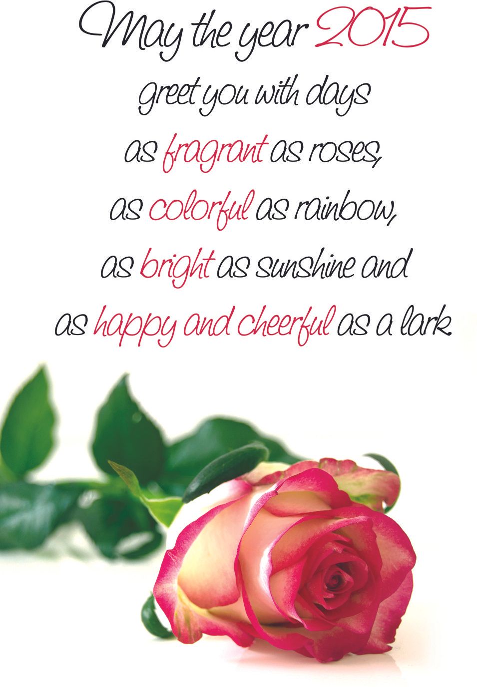 16% OFF on Poster - A Sweet Rose Brings Cheerful Days in Year 2015 Paper Print