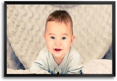 46% OFF on Cute Baby Boy Laminated Framed Paper Print