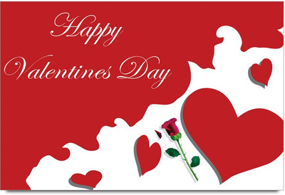 34% OFF on Amy Red & White Happy Valentine Day 3D Poster