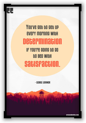 30% OFF on Preseed Prints Every Morning with Determination Motivational Quote Startup Matte Laminated Framed Poster Paper Print