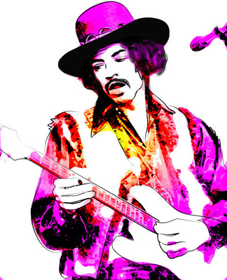 8% OFF on Jimi Hendrix Paper Print