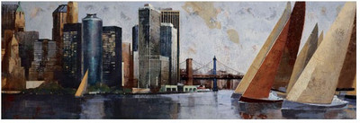 Montage - Arriving At Manhattan Fine Art Print