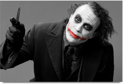 62% OFF on Joker With Knife Paper Print