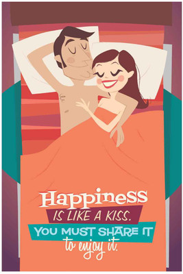 30% OFF on Happiness is like a kiss and you must share it to enjoy it Paper Print