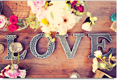 75% OFF on Amy Love Quote with Different Flowers and Brown Background 3D Poster 75% OFF on Amy Love Quote with Different Flowers and Brown Background 3D Poster