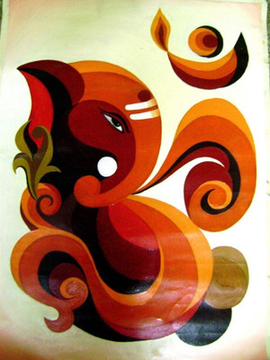 52% OFF on Elite Collection Painting without Frame Canvas Art Ganesha-8 Canvas Art