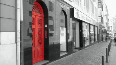 3% OFF on Wonder Images Black White and Red Street Canvas Art with Back Framing Canvas Art