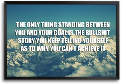 46% OFF on The Only Thing Standing Between You Quote Laminated Framed Paper Print 46% OFF on The Only Thing Standing Between You Quote Laminated Framed Paper Print