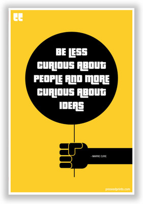 50% OFF on PosterGuy Preseed Print Less Curious About People Poster Paper Print