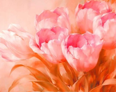 77% OFF on Painting Without Frame - Pink Rose Canvas Art