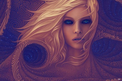 64% OFF on Girl Snake Art Photographic Paper