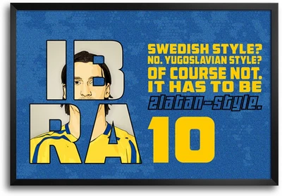 46% OFF on Shopmantra Zlatan Ibrahimović Sweden Football Laminated Frame Poster Paper Print