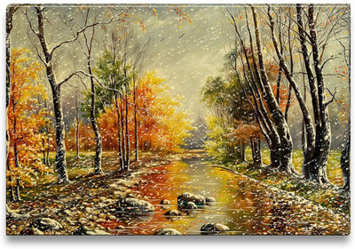 45% OFF on Autumn Bad Weather in Wood Canvas Art 45% OFF on Autumn Bad Weather in Wood Canvas Art