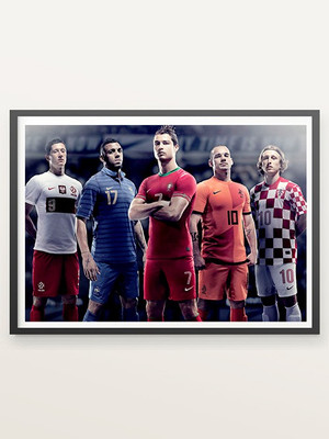 70% OFF on Euro 2012 Teams Footbal Paper Print