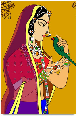 34% OFF on Amy Rajasthan Lady Pretty Indian 3D Poster
