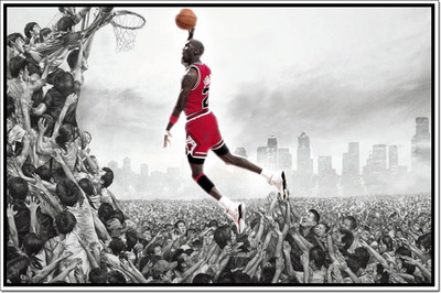 57% OFF on Michael Jord Poster Paper Print