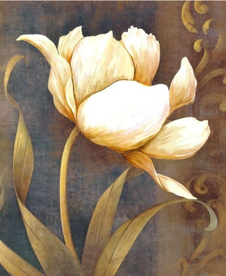 77% OFF on Painting Without Frame - Abstract Dark Flower Canvas Art