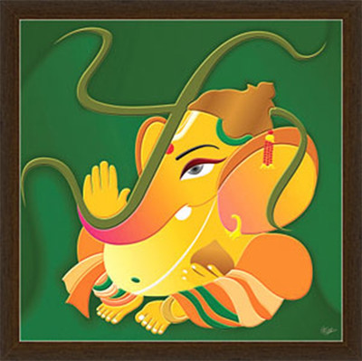 16% OFF on Modern Lord Ganesha Convas Photo Frame by Returnfavors Canvas Art