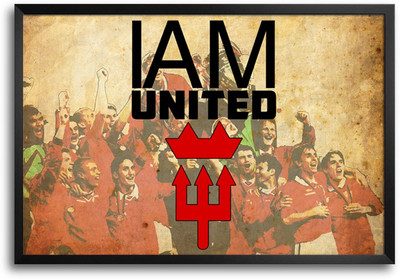 46% OFF on ShopMantra Manchester United I Am united Laminated Frame Poster Paper Print