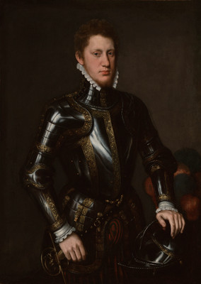 14% OFF on Portrait Of A Man In Armor By Circle Of Antonis Mor Van Dashorst Flemish Fine Art Print