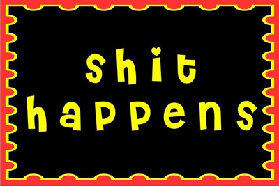 8% OFF on Shit Happens Paper Print 8% OFF on Shit Happens Paper Print