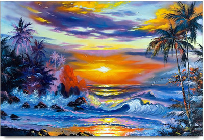 75% OFF on Amy Nature Painting with Long Trees and High Tides During Sunset 3D Poster 75% OFF on Amy Nature Painting with Long Trees and High Tides During Sunset 3D Poster