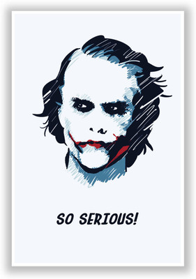 50% OFF on Heath Ledger Joker Inspired From The Dark Knight Quirky illustration Paper Print