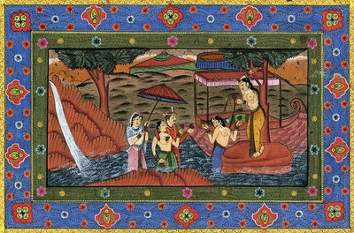 55% OFF on King along with his Dasiyan Mughal Miniature Fine Art Print