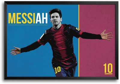 46% OFF on Shopmantra Lionel Messi Celebration Laminated Frame Poster Paper Print