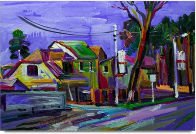 34% OFF on Amy Colourful Scenery Painting of a City with Unique View 3D Poster