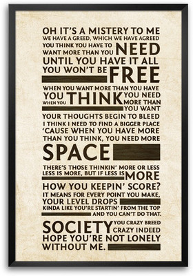 46% OFF on Oh It's a Mystery To Me Typographical Quote Laminated Framed Paper Print