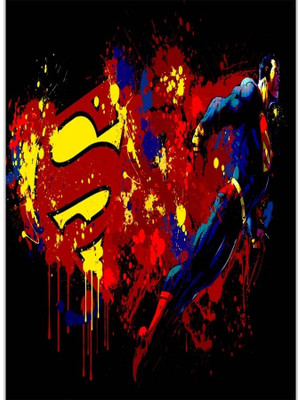 37% OFF on Superman Painting Poster (12 x 18 Inches) by Shopkeeda Paper Print