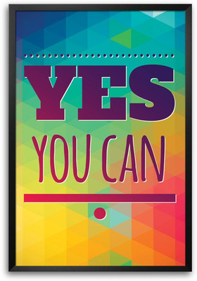 50% OFF on ShopMantra Yes You Can Laminated Frame Poster Paper Print