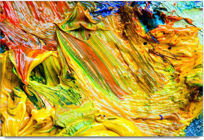 53% OFF on Acrylic Oil Paint Palette Laminated Poster Paper Print