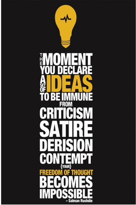 75% OFF on Artmagik Salman Rushdie Quote Poster Fine Art Print