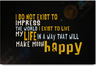 62% OFF on Quote On Be Happy Paper Print