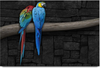 53% OFF on Colorful Parrots on Tree Digital Design Laminated Poster Paper Print