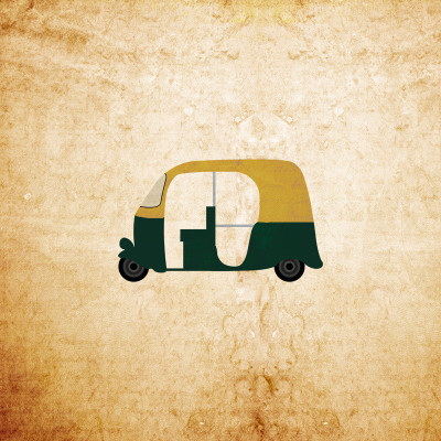 6% OFF on Delhi Rickshaw Vintage Paper Print