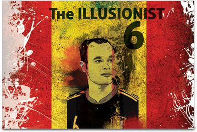 53% OFF on ShopMantra Andr?s Iniesta Spain Football Poster Paper Print
