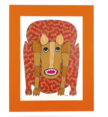 Fierce Gond Tiger Canvas Art