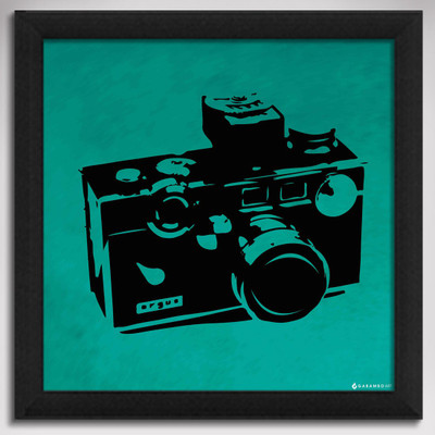 Vintage Camera - Blue Canvas Art Vintage Camera - Blue Canvas Art