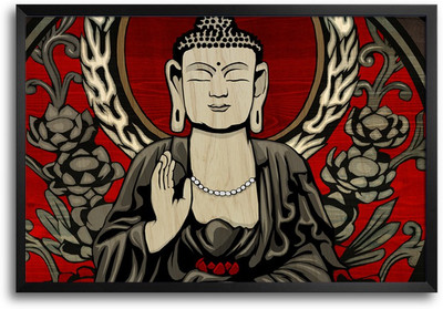 46% OFF on ShopMantra Gautam Buddha Peace of Mind Laminated Frame Poster Paper Print