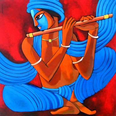 33% OFF on Painting without Frame Art Krishna-15 (22X34) Canvas Art